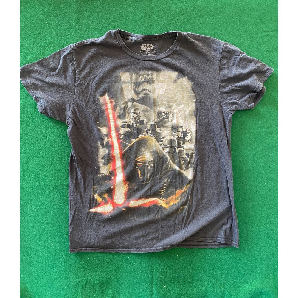 Star Wars Kylo Ren Tee Shirt Red Light Saber Tee T Shirt Size L Mens Black